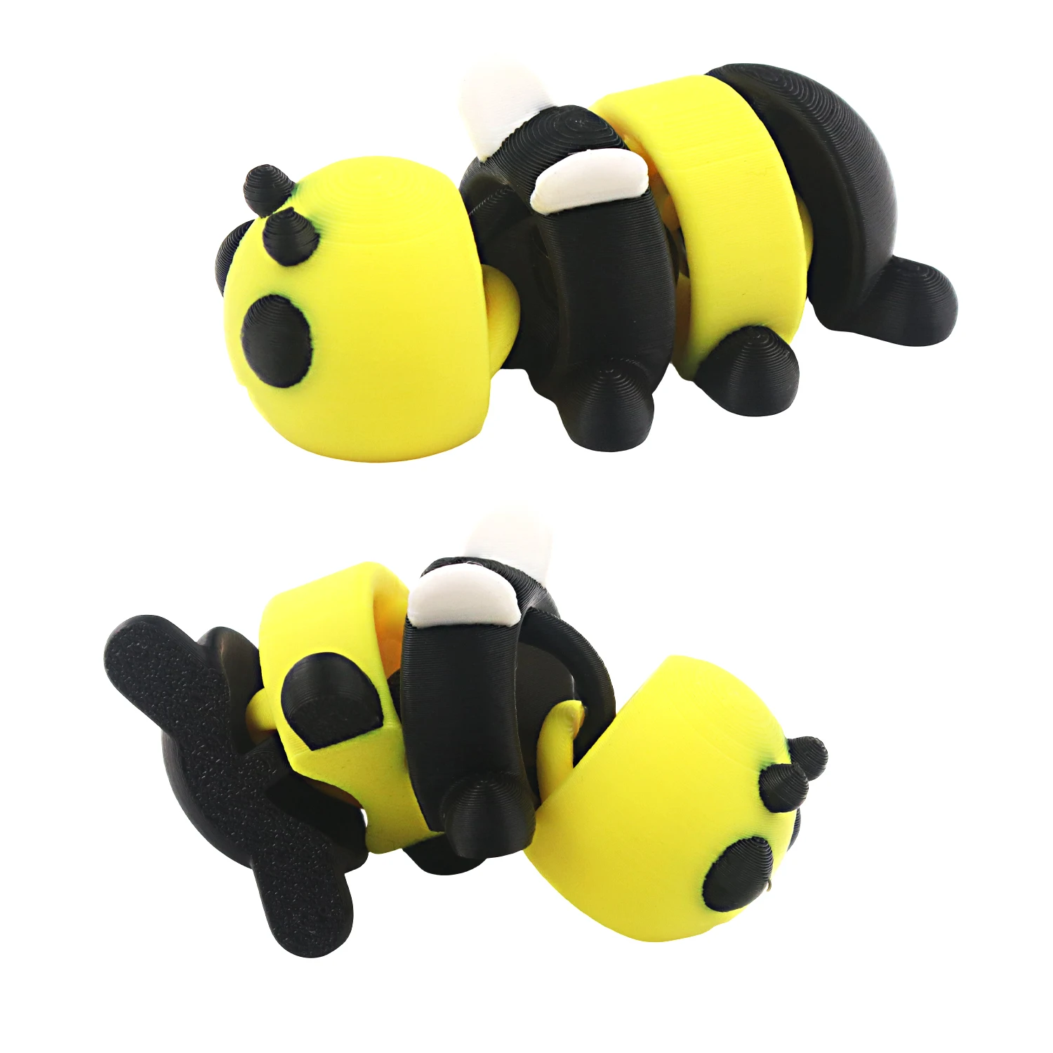 

Flexible joint 3D printed bee statue, stylish and detailed animal design, home decoration, portable stress relieving toy
