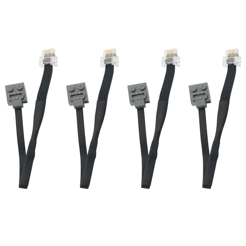 Image of A93P 4 Stücke 25 CM 6-Core Wedo Stecker Drehen 4-Core 9686 Umwandlungskabel Verlängerungskabel Kompatibel Für Lego Zubehör