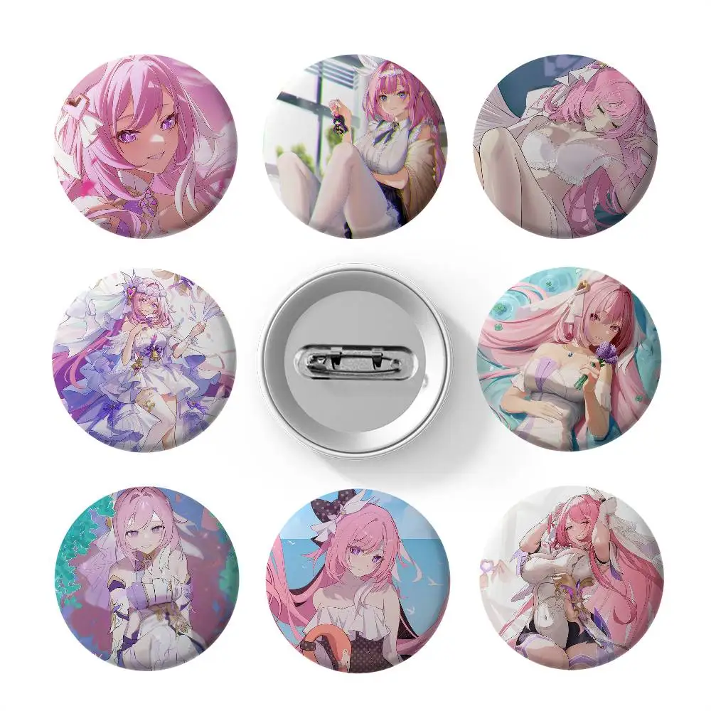 

Elysia Honkai Impact Cute Badges Round Exquisite Badge Brooches Creative Pins For Clothes Hat Backpack Gift Accessories