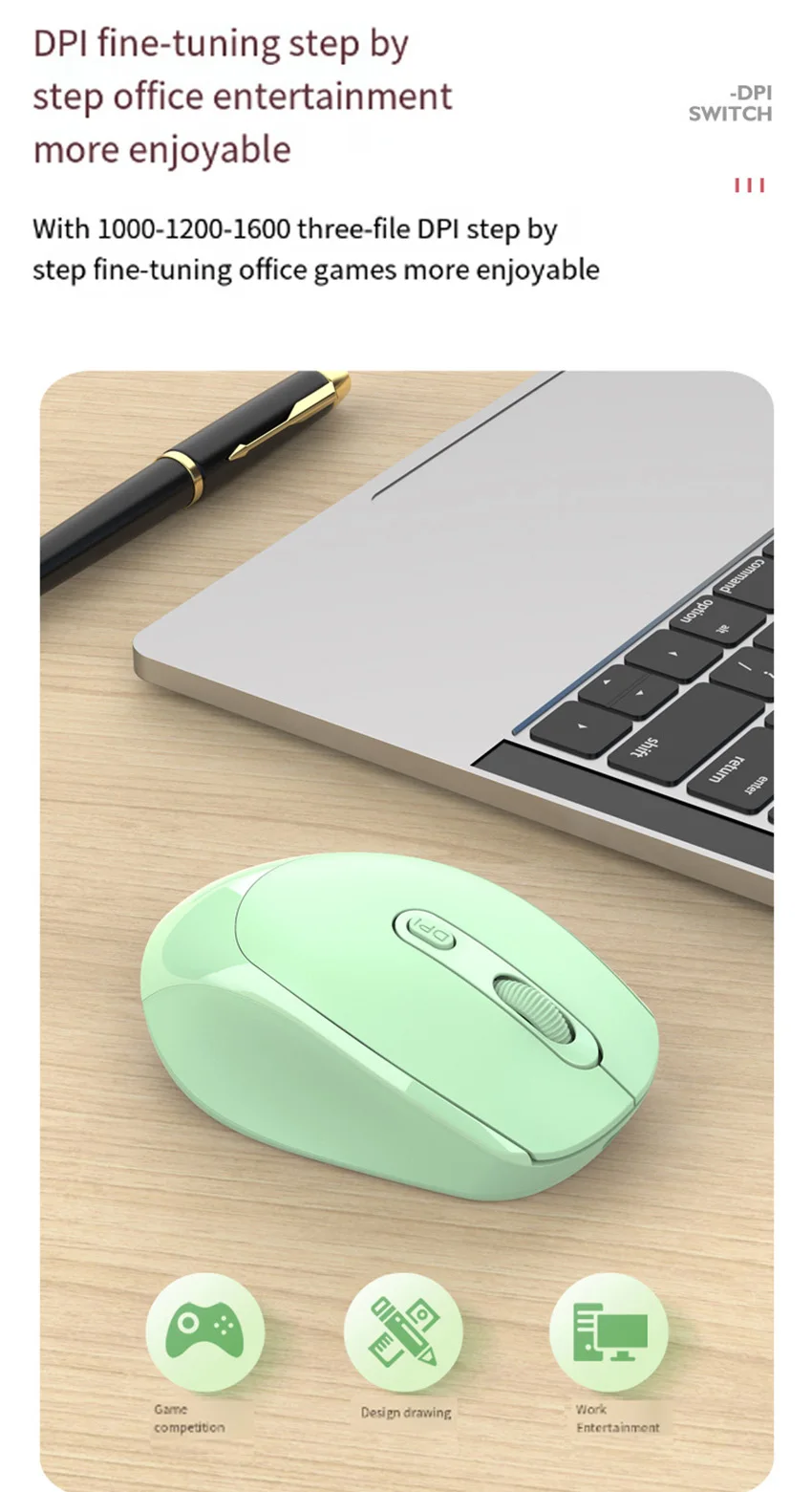

Wireless Silent Mouse Suitable For Business Office Esports Games Bluetooth 5.2 2.4G Dual Mode Mice Ergonomics Rechargeable Mouse