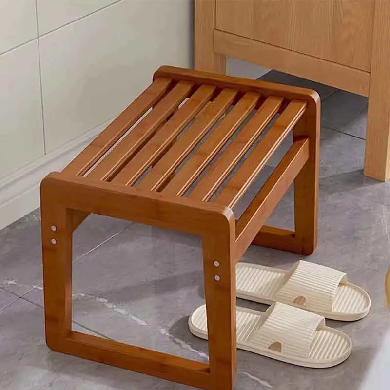 

Bamboo Wood Shoe Changing Stool Soft Bamboo Stool Anti Slip Foot Rest Stool For Home Living Room Tea Table Furniture Stools