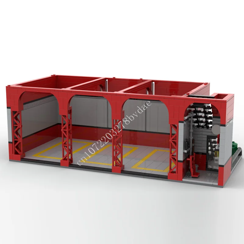 Décennie s de construction de modèle de vue sur la rue, parking modulaire, MOC créatif, architecture, bricolage, éducation, assemblage, jouets modèles, cadeaux, 521 pièces