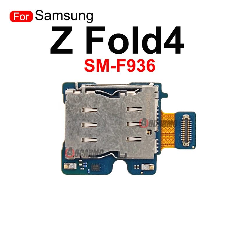 1Pcs For Samsung Galaxy Z Fold4  Fold 4 sm-F936 SIM Holder Socket Board Sim Card Reader Flex Cable Module Replacement Part