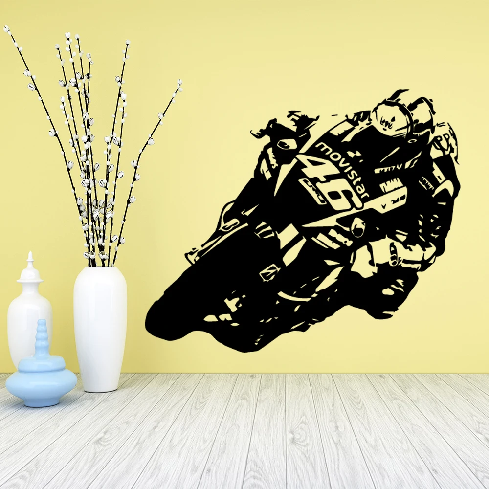 Creative Motorcycle GT Wall Sticker Pvc Wall Stickers Wall Art Wall Paper For Kids Rooms Decoration Waterproof Wall Art Decal
