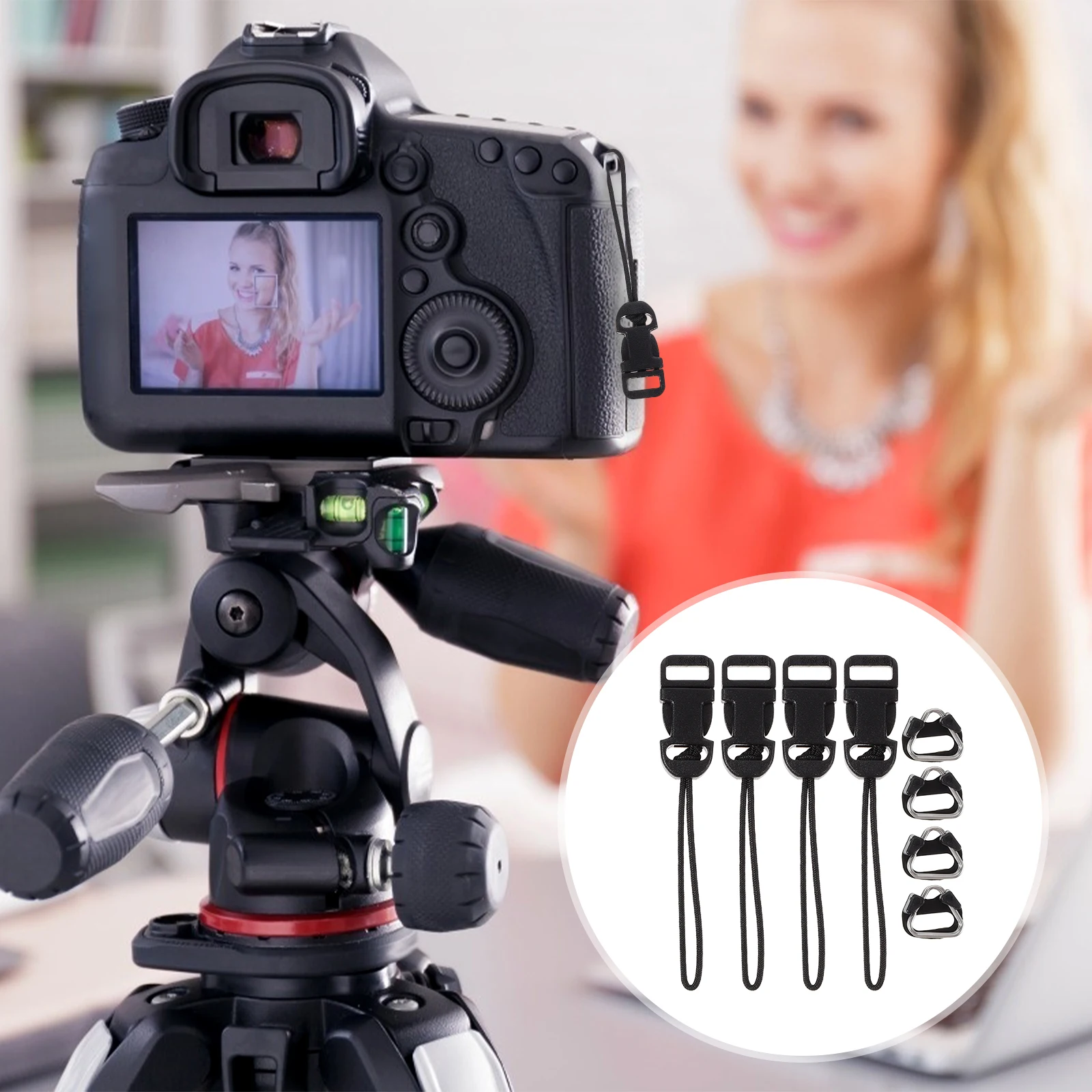 

1 set 1 Set Camera Strap Lug Adapter Quick Release Buckle Triangle Ring Connector For Dslr Mirrorless Cameras Durable Thickened