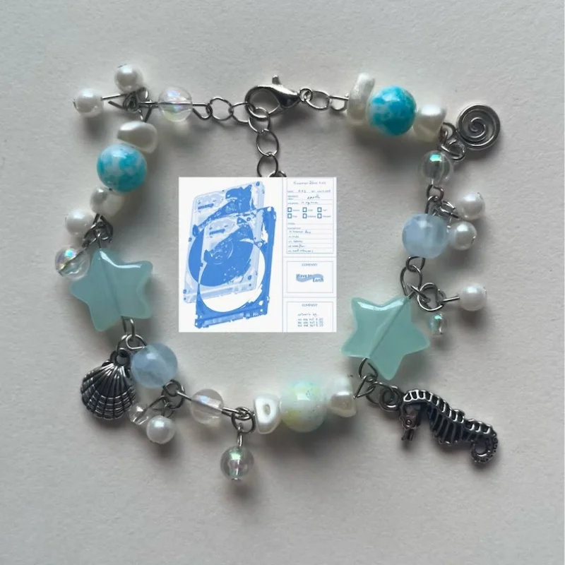 Y2K Wave Earth Inspired Bracelet Cute bracelet. Fashion. Aesthetics. Friendship. Give it to the one she or he loves most