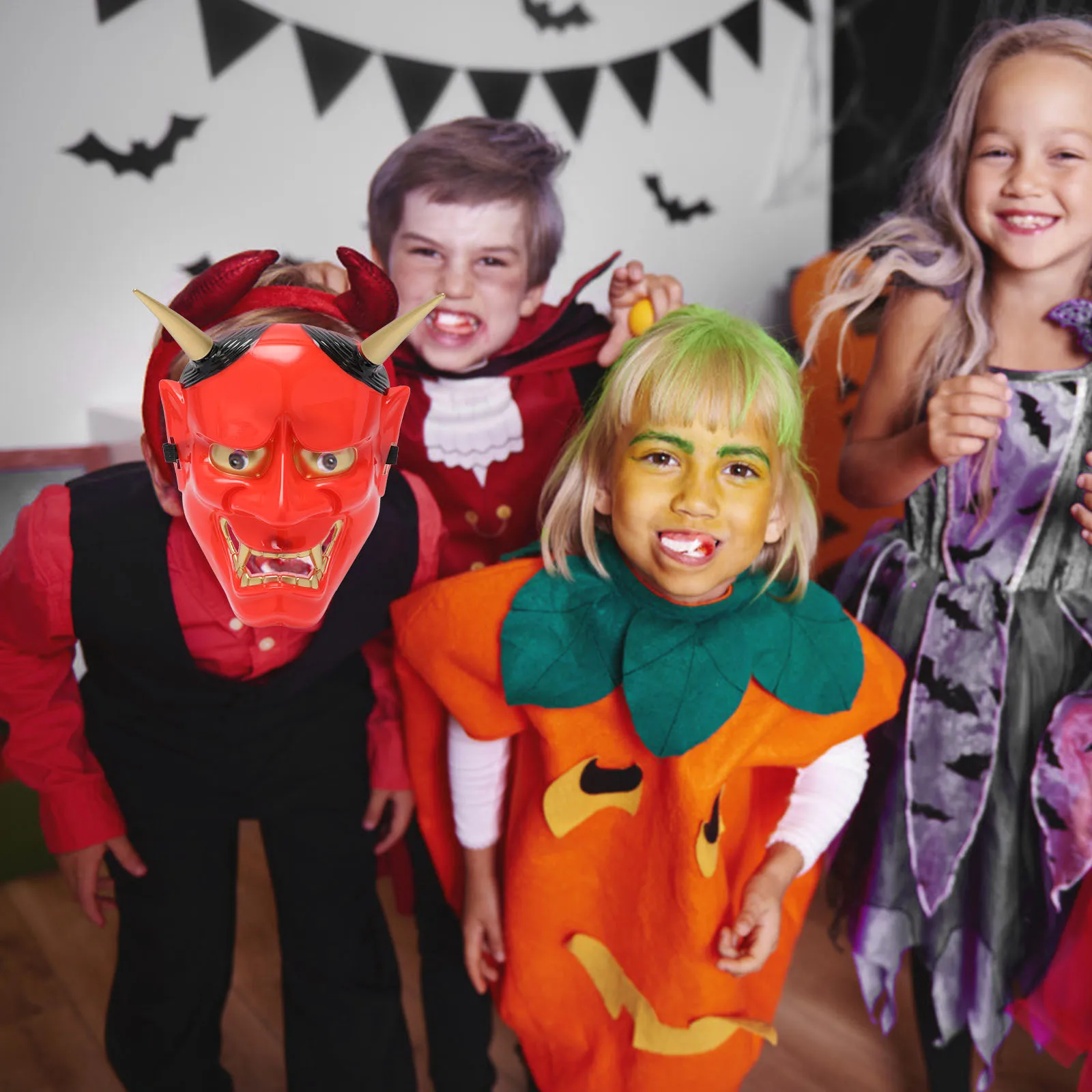 2 ชิ้นภูมิปัญญาหน้ากากหน้ากากสยองขวัญฮาโลวีนที่น่ากลัว - ออกแบบหน้ากากเล่นตลกน่าขนลุกสําหรับอุปกรณ์คอสเพลย์พลาสติก