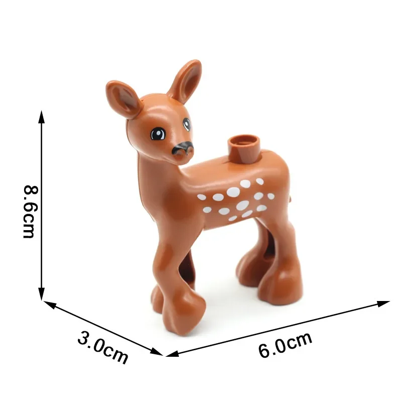 Zoo Model Compatible Building Blocks Original big Particles Bricks accessory Toys Animal deer panda Elephant penguin