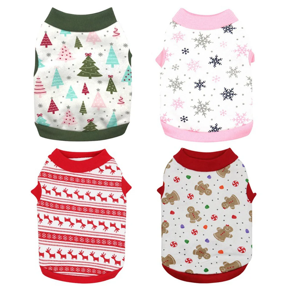 

Christmas Dog Clothes Breathable Pet Dog Hoodie Pattern Protective Winter Apparel Party Supplies