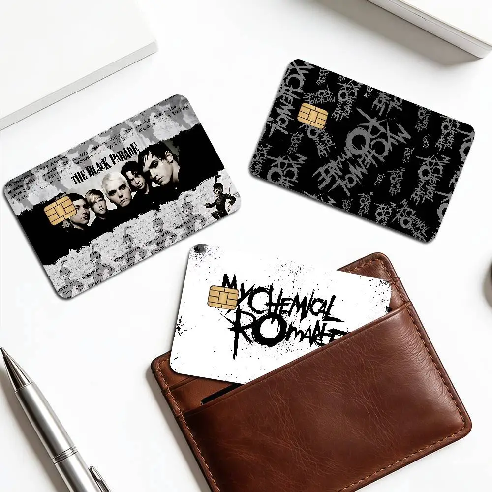 Rock Band My Chemical Romance Anime Front Cover Film Sticker Skin for Credit Debit Card Small Large Chip