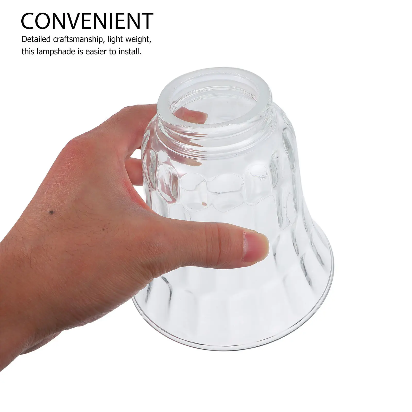 

Glass Lamp Shade Modern Pendant Light Cover Smooth Surface Replacement Lampshade for Ceiling Hanging Fixture Home Lighting