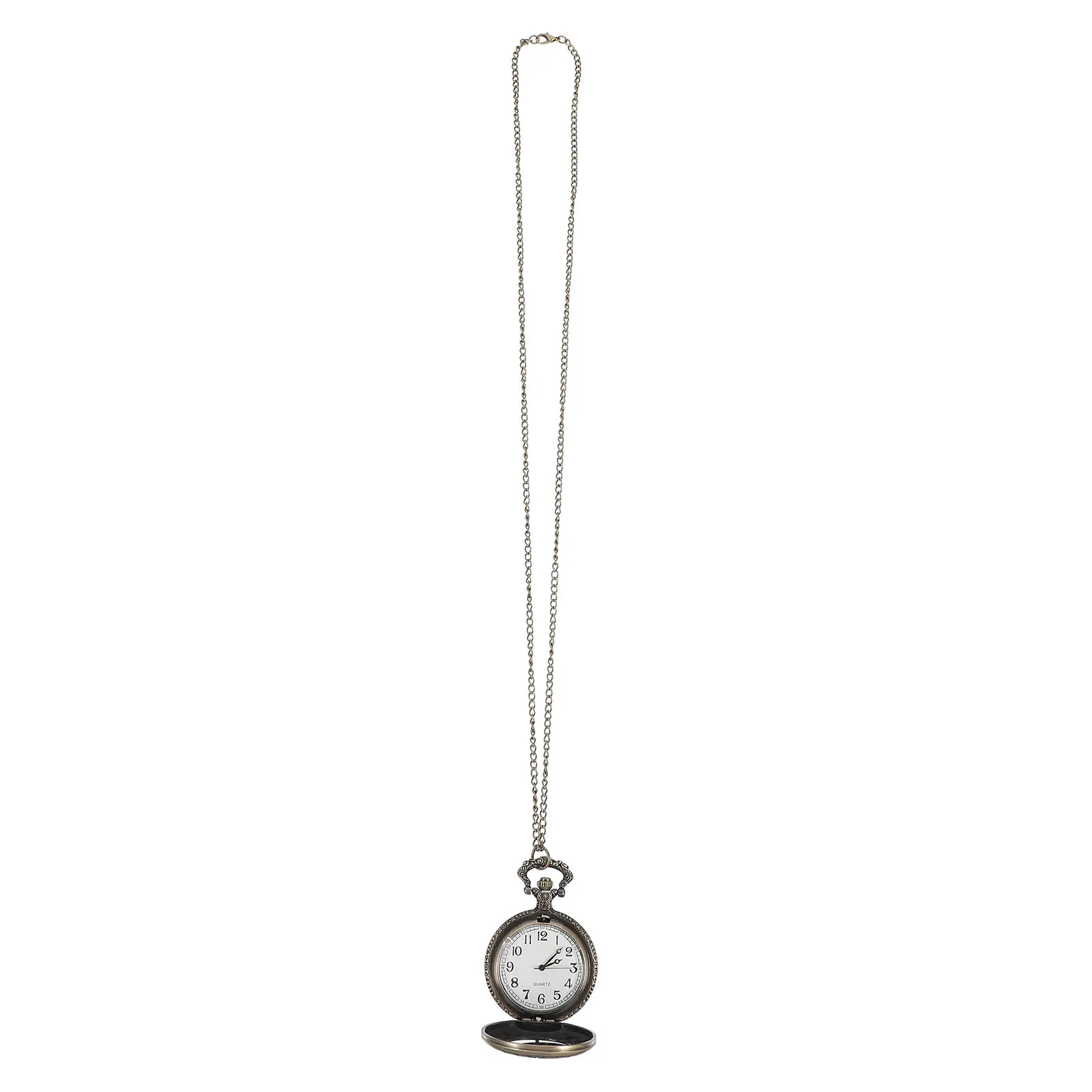 Vintage Pocket Watch Hollow Digital Dial Compact Size Retro Hanging Necklace Chain Pendant Quartz Watch Fashion Accessories