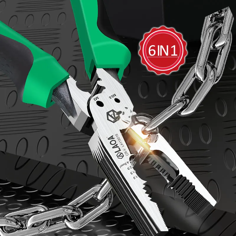 قاطع الأسلاك متعدد الوظائف LAOA-Cr-V ، كماشة ، M3 ، قاطع الأظافر ومزركشة العقص ، كماشة العقص #3