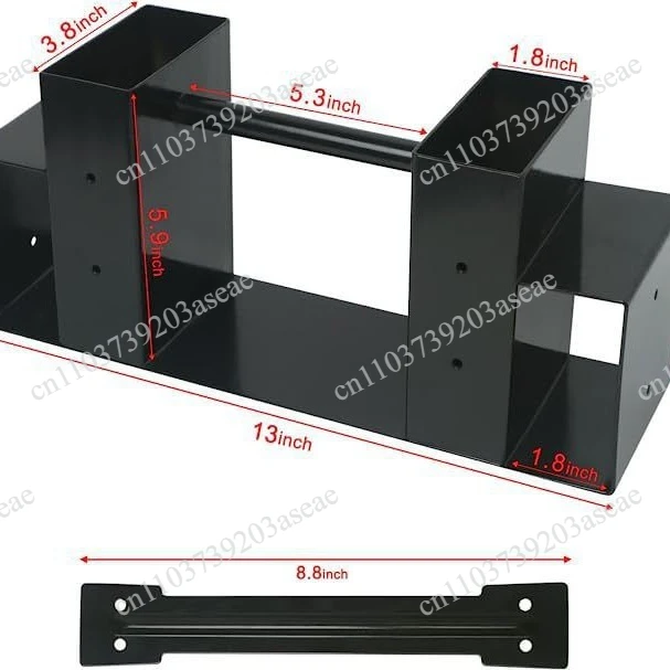 Outdoor Firewood Rack Log Rack Storage Rack with Screw Adjustable Wood Storage Metal