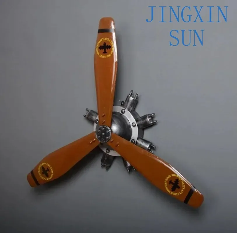 Retro Large Airplane Propeller Metal Wall Hanging Decor Metal Crafts Cafe Restaurant Bar Wall Hang Kids High Quality
