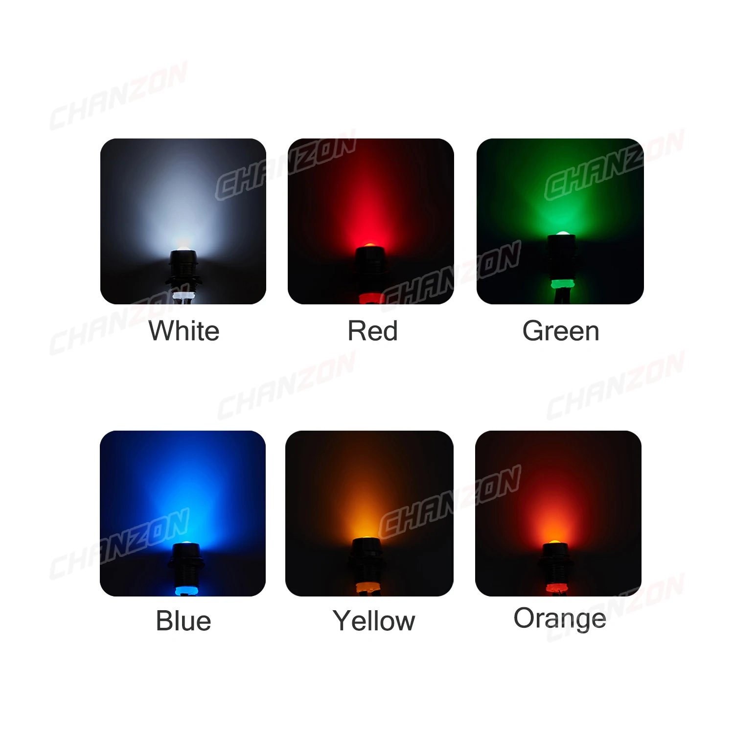 12V LED 8mm Indicator White Red Green Blue Yellow Orange 5mm Prewired with 8mm Holder Pilot Light Emitting Diode Kit