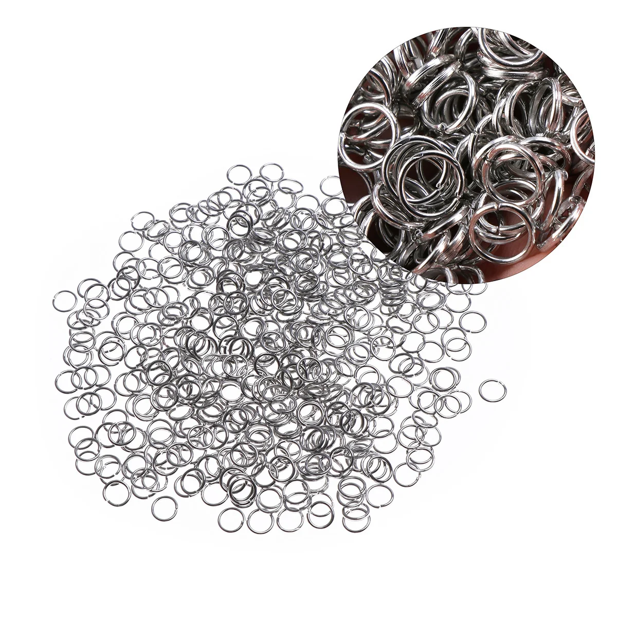 500 pcs Closed Jump Rings Silver Metal Sterling Round for Jewelry Making Charms Bracelets Necklaces Craft Projects