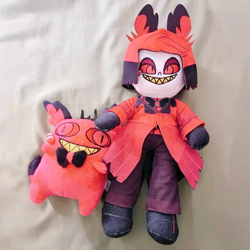 

In Stock Stuffed 10cm Anime Game Hell Hotel Sir Pentious Alastor Vox Lucifer Angel Plush Doll Toys Gifts Festival Gift
