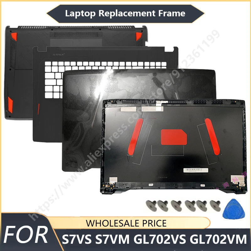 NEW For ASUS S7VS S7VM GL702VS GL702VM Laptop LCD Back Cover Front Bezel UK Palmrest Bottom Case Laptop Frames