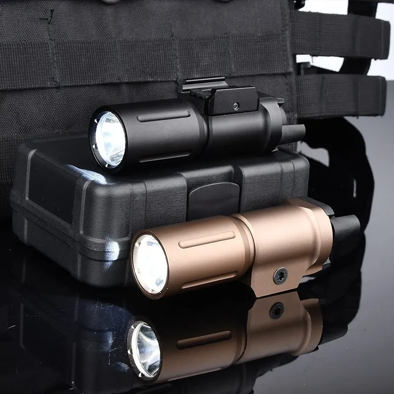 WADSN PLHV2 PL350 Tactical Flashlight Airsoft Pistol White LED 1000 Lumens Scout Light For 20mm Rail Hunting Weapon Accessories