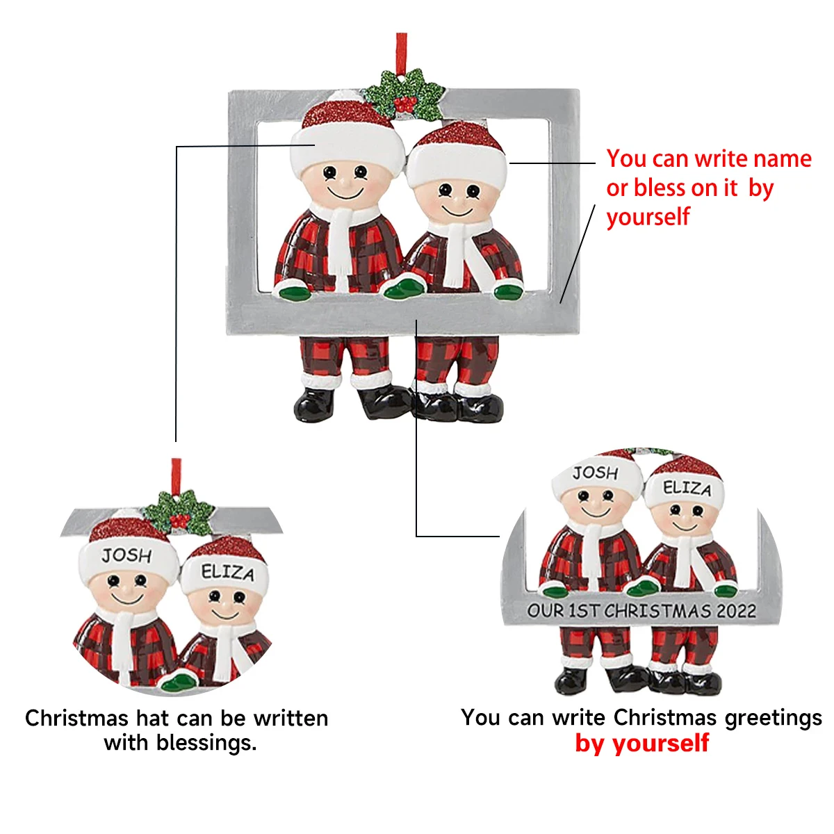 Christmas Pendant DIY Personal Family Christmas Decorations For Home 2022 Navidad Christmas Tree Hanging Ornament New Year 2023