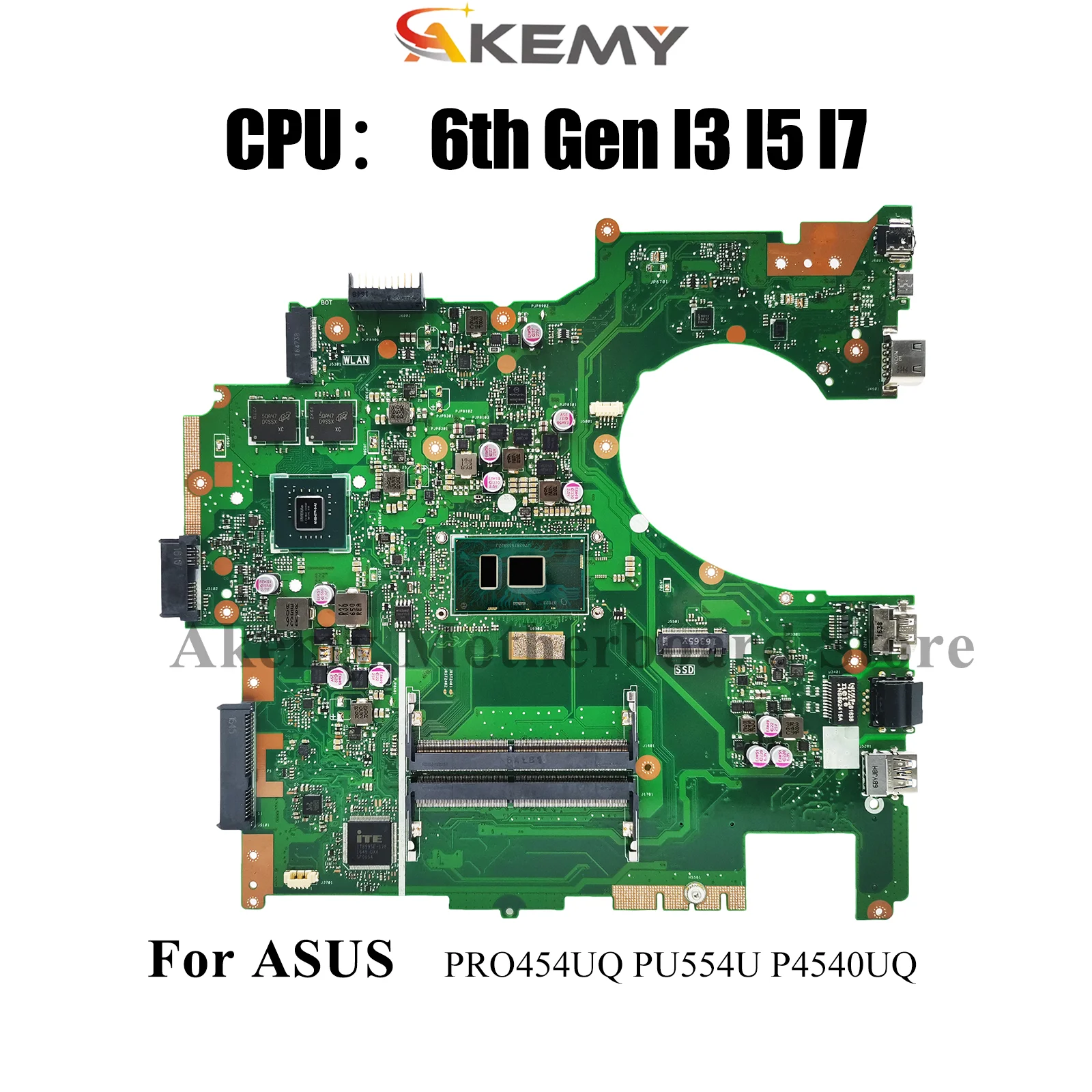 P4540UQ Laptop Motherboard For ASUS ProArt PRO454UQ P4540U PU554U P4540UQ Notebook Mainboard With I3 I5 I7 CPU 100% tests OK stk