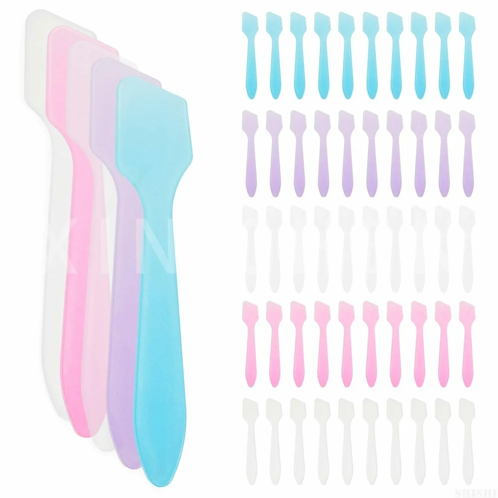 500pcs Mini Cosmetic Spatulas Face Cream Makeup Mask Spoon Cosmetic Scoop DIY Make Up Tools Cream Stick Beauty Tool Kits