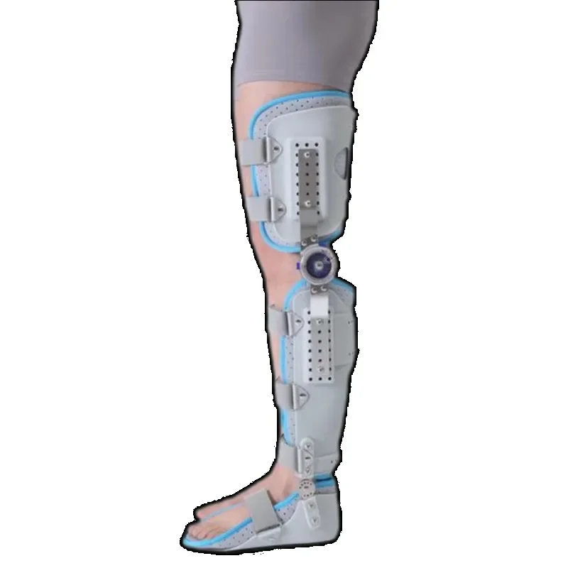 Adjustable Thigh-to-Ankle Orthosis Knee Ankle Joint Fixator Brace for Paraplegic Patient Traction Correction Device