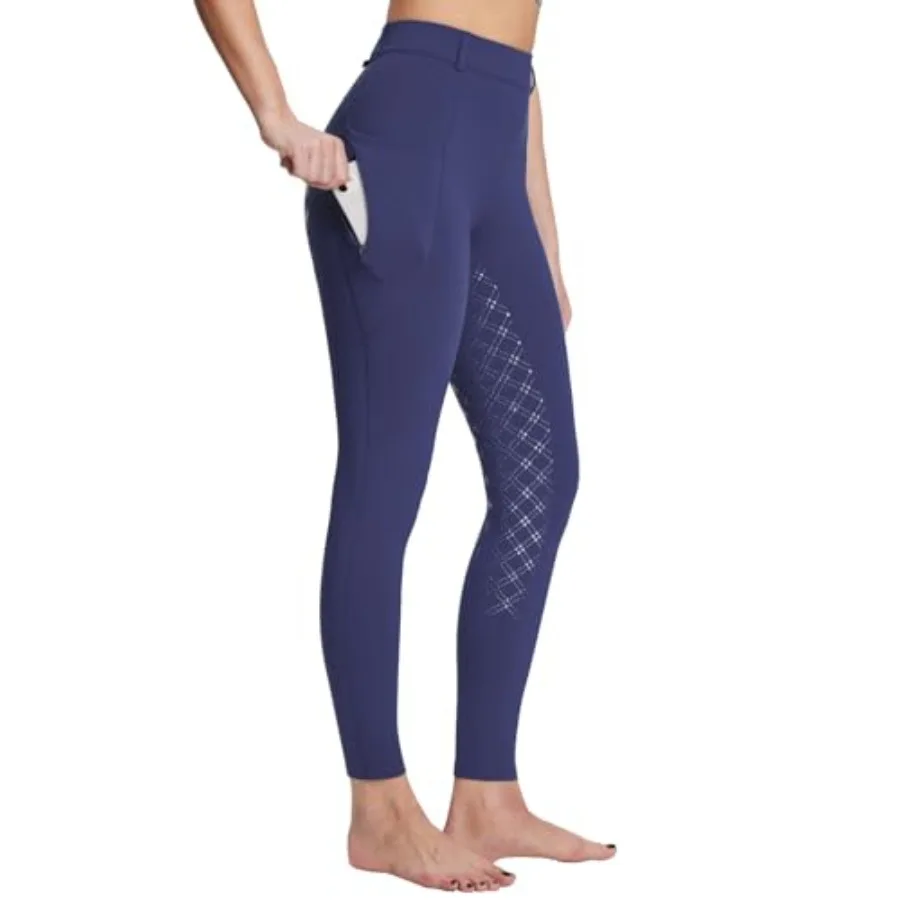 

baleaf Women's Winter Riding Pants Full Seat Breeches Fleece Horse Equestrian Tights Horseback Leggings Zipper Pockets
