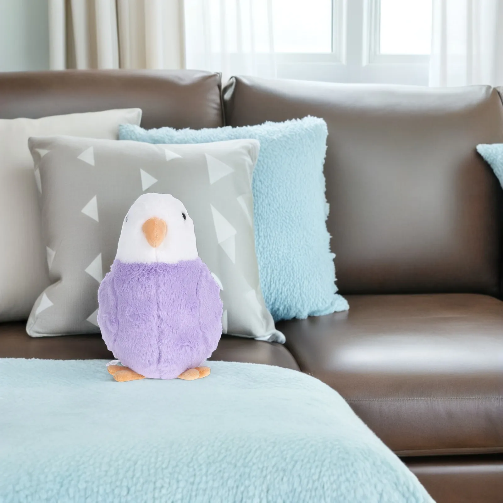

Stuffed Parrot Realistic Colorful Bird Cushion for Kids Adults Bedroom Living Room Sofa Decorative Comfort Pillow