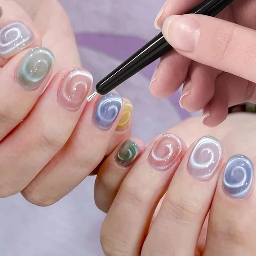 Imagen 2 del producto Palo de ojo magnético para gato, pluma de succión magnética multifuncional para cuentas de acero, imán para gato, esmalte de Gel UV, herramientas de manicura para decoración de uñas, 1 ud.