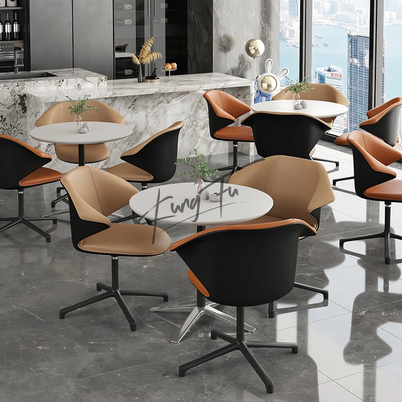Rotating Adjustable Leisure Chair Office Rest Area Business Meeting Table and Chair Set Simple Design