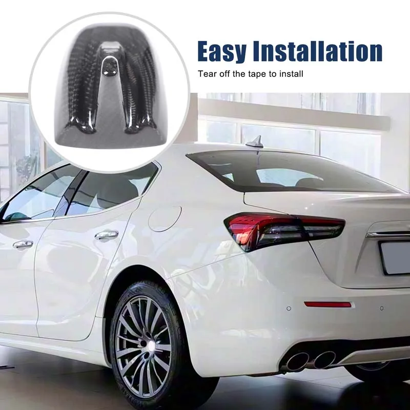 

Suetlcoity Real Carbon Fiber Car Roof Shark Fin Antenna Decorative Cover Car accessories For Maserati Ghibli/Quetroporte 17-25