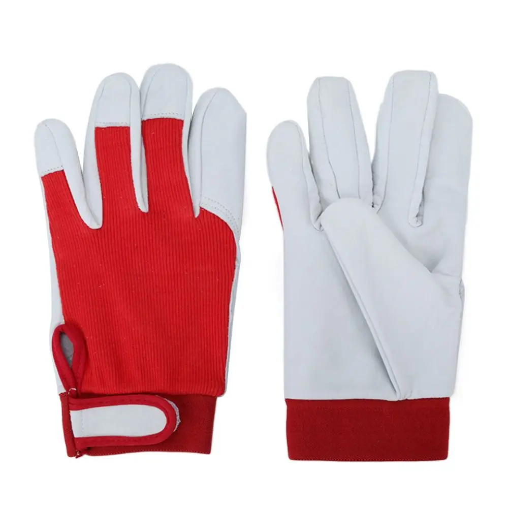 Guantes de soldadura de cuero, herramienta de Color aleatorio, guante protector resistente al desgaste, suministros de soldador, trabajo cómodo, guantes seguros para el lugar de trabajo