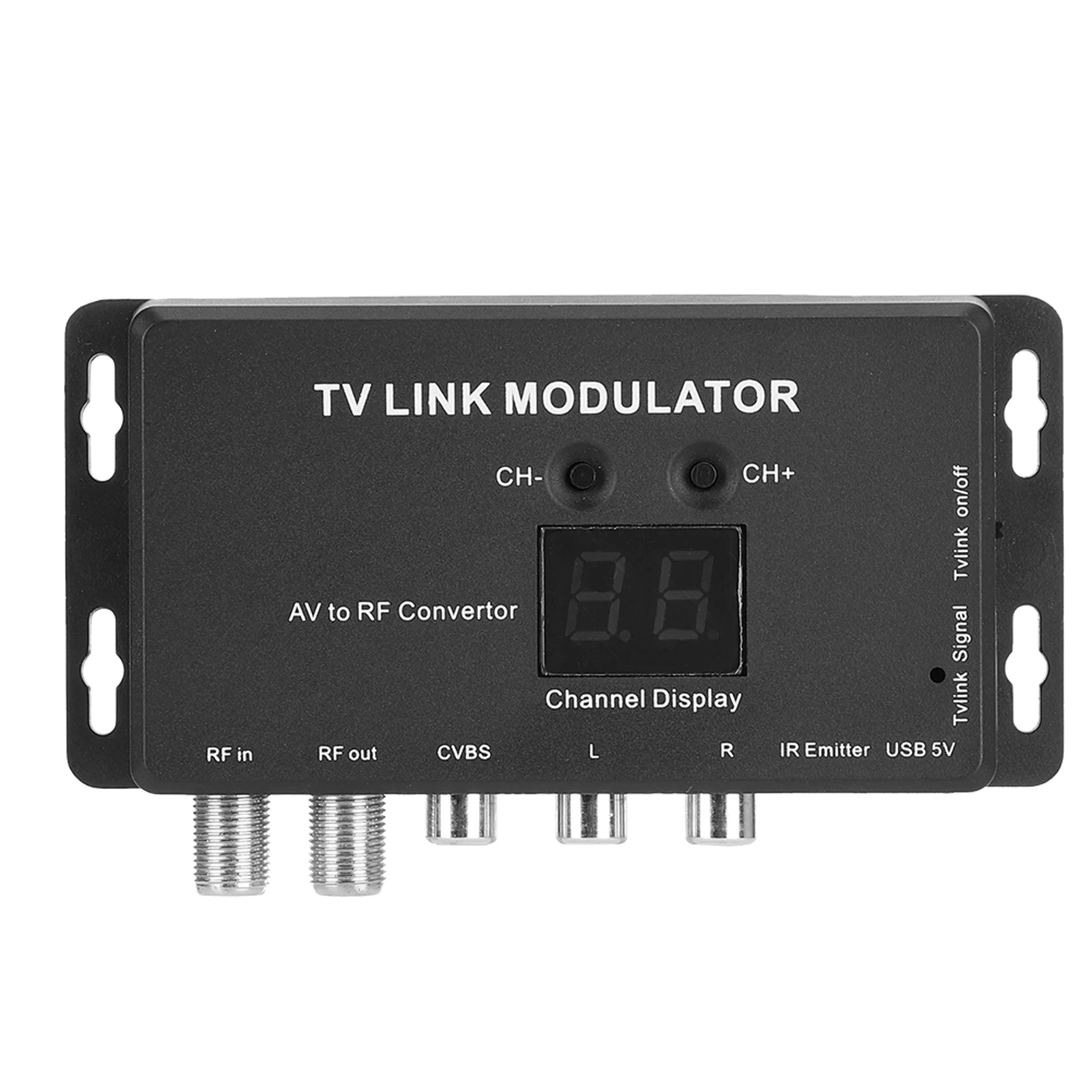 TM70 UHF TV LINK Modulator AV to RF Converter IR Extender with Channel Display