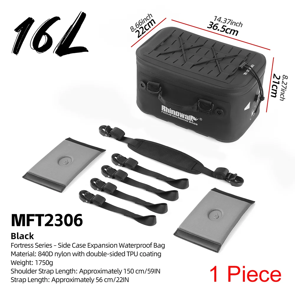 Rhinowalk Motorcycle Case Box Bag Waterdichte topkoffer Uitbreiding Waterdichte tas Hardshell Sneldrogend zadelbagagetas voor ADV
