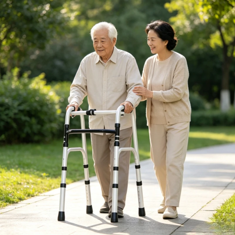 New Dining Table Board Walking Aids, Aluminum Alloy Walker for Seniors, Four-legged Cane Mobility Walkers, Walking Assistance
