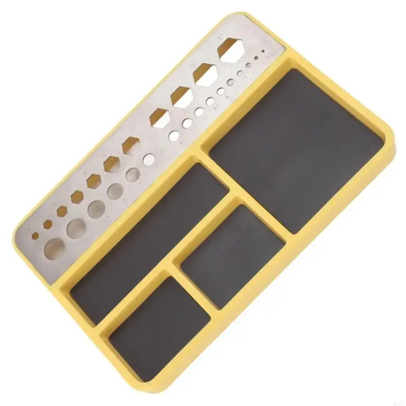 M4YC Screw Tray Portable Professional Repair Tool Tray with Round Holes Portable Size for Remote Car Airplanes