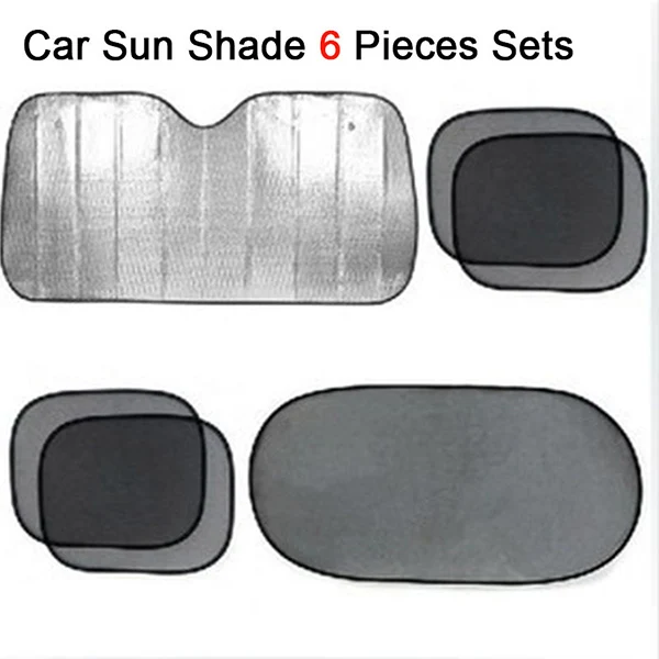 

6Pcs Car Sunshades for Windshield Side Back Window Summer Heat Protector UV Radiation Shield Auto Cool Interior