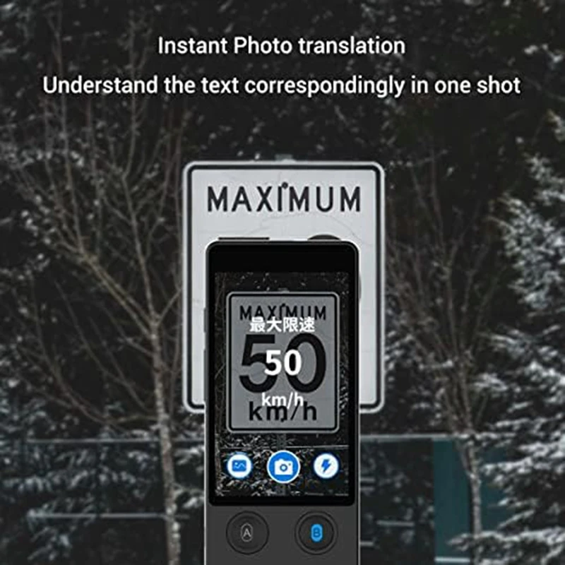 جهاز مترجم صوتي W12 144 لغة وطنية ذكية في الوقت الحقيقي ترجمة نصية صور مترجم متزامن-A22U