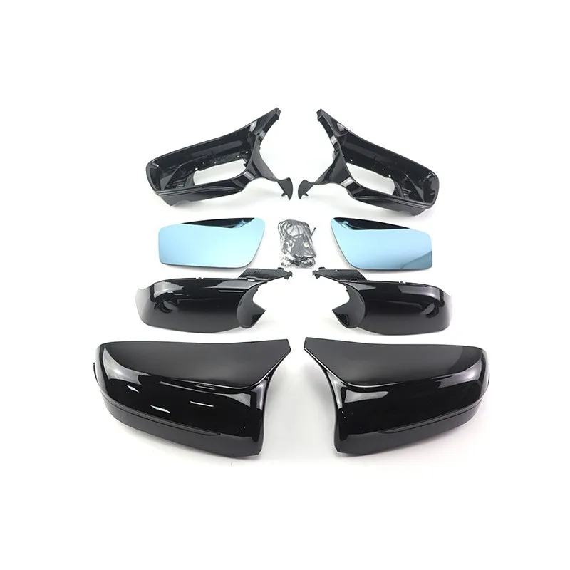 غطاء مرآة أسود لامع جديد عالي الجودة قديم إلى جديد لسيارات BMW F01 F02 F06 F07 F10 F19