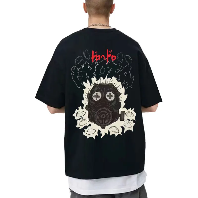 

Anime Dorohedoro Kaiman Face Graphic T Shirts Men Women Gothic Horror T-shirt Men's Cartoon Oversized Soft Cotton Tshirt Tops