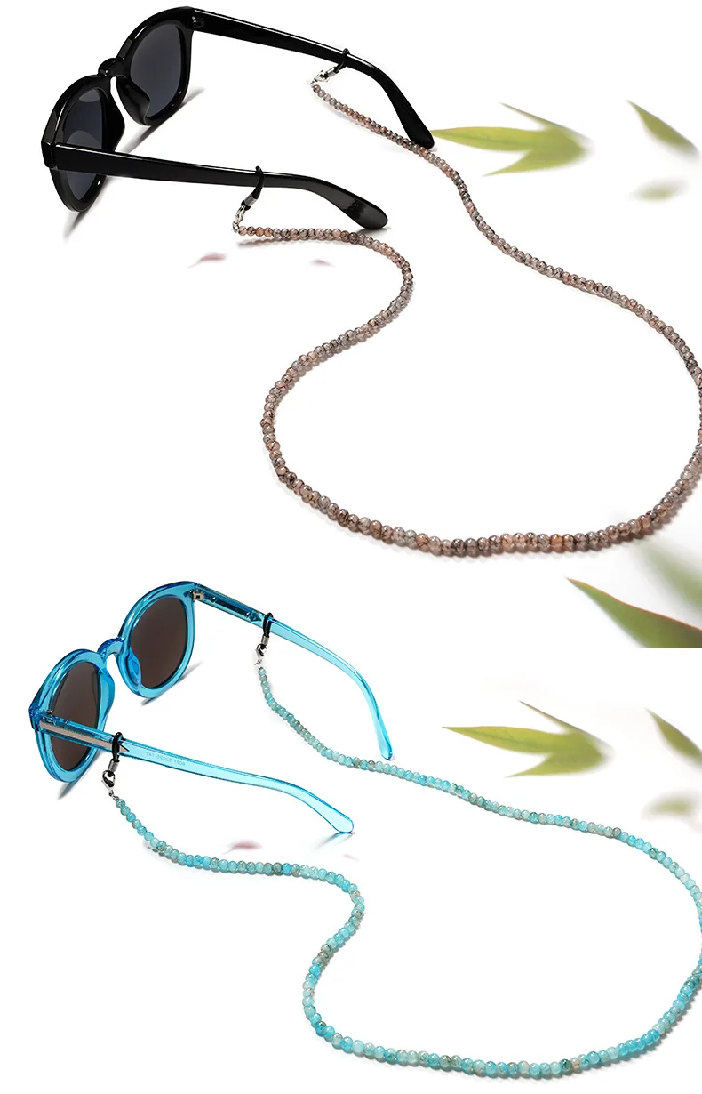 Verstellbarer Maskenhalter, Lesebrillenleine, Vintage-Brautaccessoire, Geschenk für Sie (Perlen-/Kristallperlen, Option aus Gold und Silber). – Detail 10