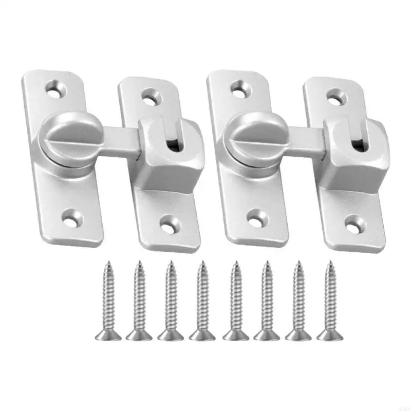 

2pcs Without Perforated Sturdy Aluminum Alloy Door Lock for Secure Privacy in Homes Hotel and Offices Supplies A2BB
