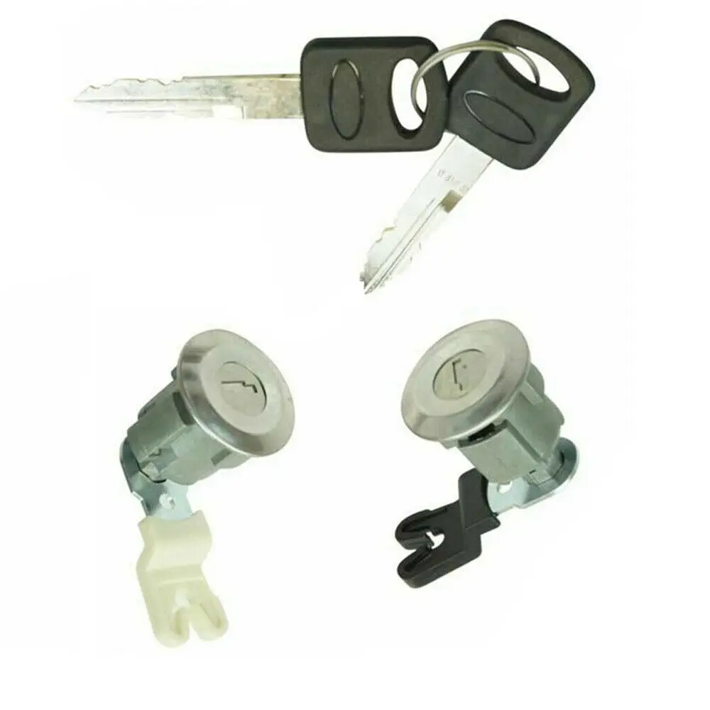 WXZOS 2Pcs Door Lock Cylinder W/Key For Ford E350 Super Duty E450   1999-2006