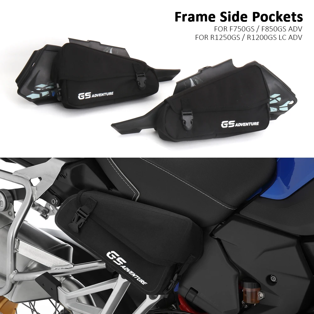 New Black Triangle Bag Toolkit For BMW R1200GS LC Adventure R1250GS ADVENTUER F750GS F850GS Motorcycle Frame Panels Side Pockets