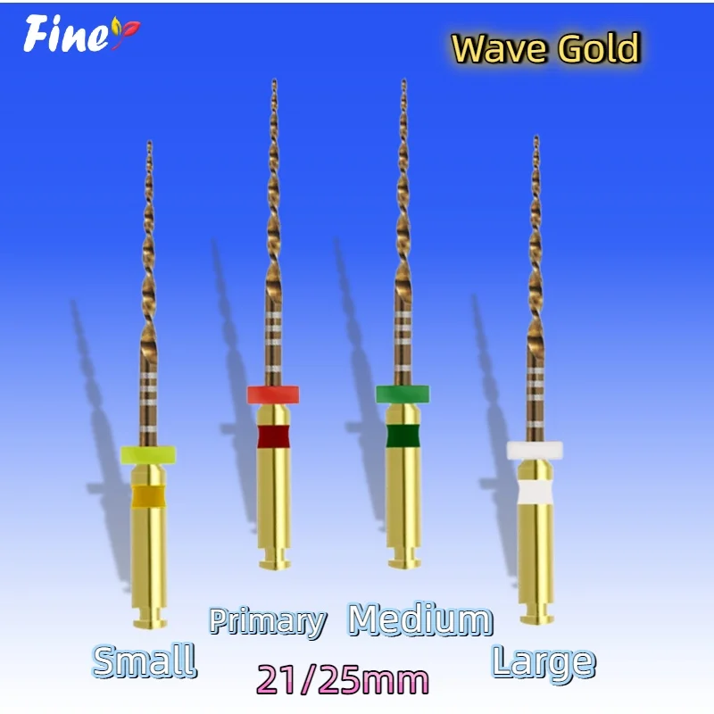 

Эндодонтические файлы Wave Gold Endo One, роторные эндодонтические файлы, файлы Niti для эндодонтического лечения корневых каналов, стоматологические материалы