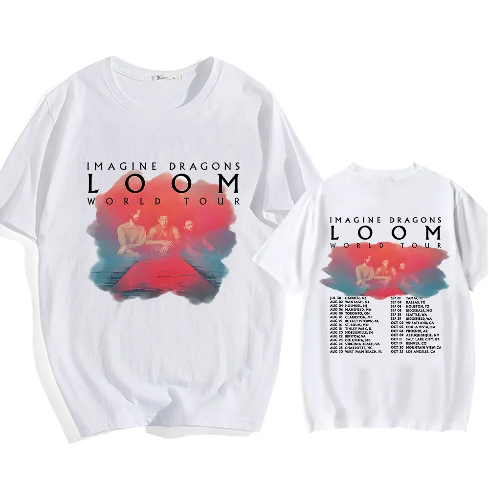 

Men's fashion trend Imagine Dragons Loom World Tour pattern printed short-sleeved T-shirt Casual aesthetic clothing