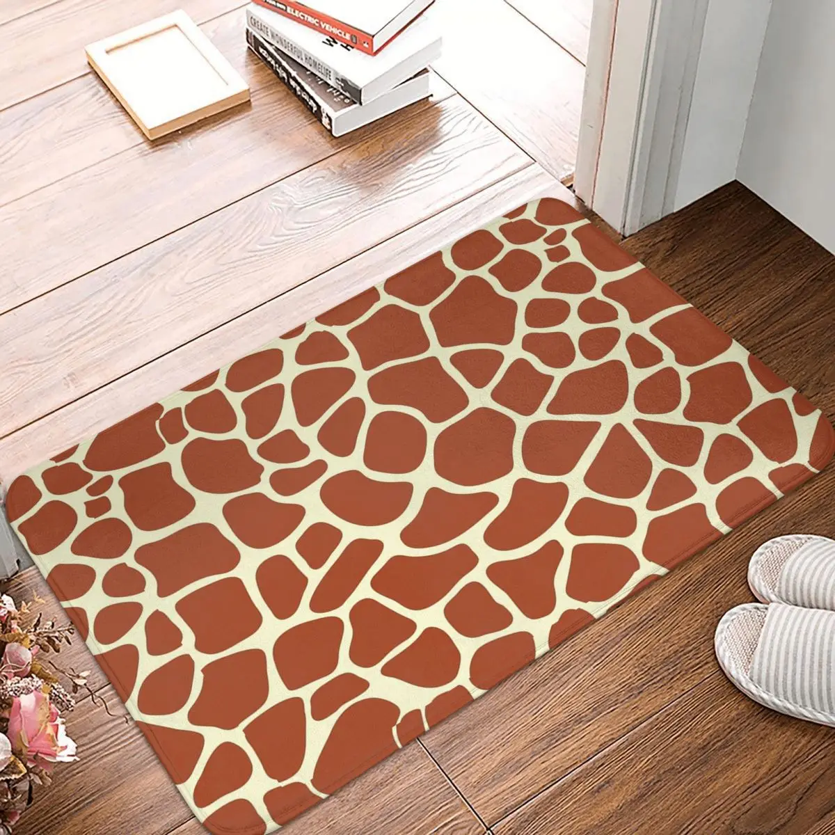 Giraffe Skin Giraffe Skin Pattern Doormat Kitchen Entrance Home Floor Mat Non-slip Carpet Rug for Bedroom Footpad Mats