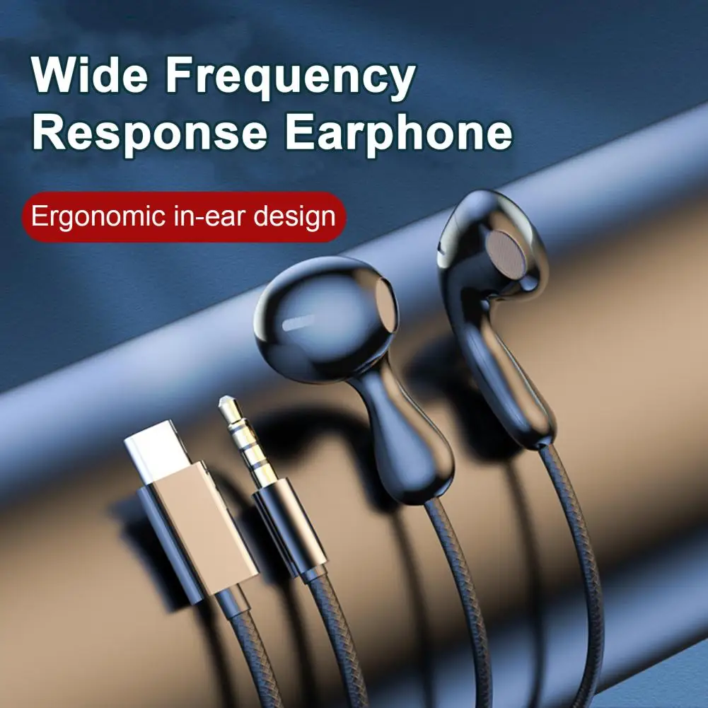 Wired Headphone In-ear Ergonomic Design Earphone High-quality Wired Earphones for Sound Noise Canceling for Sports for Oppo